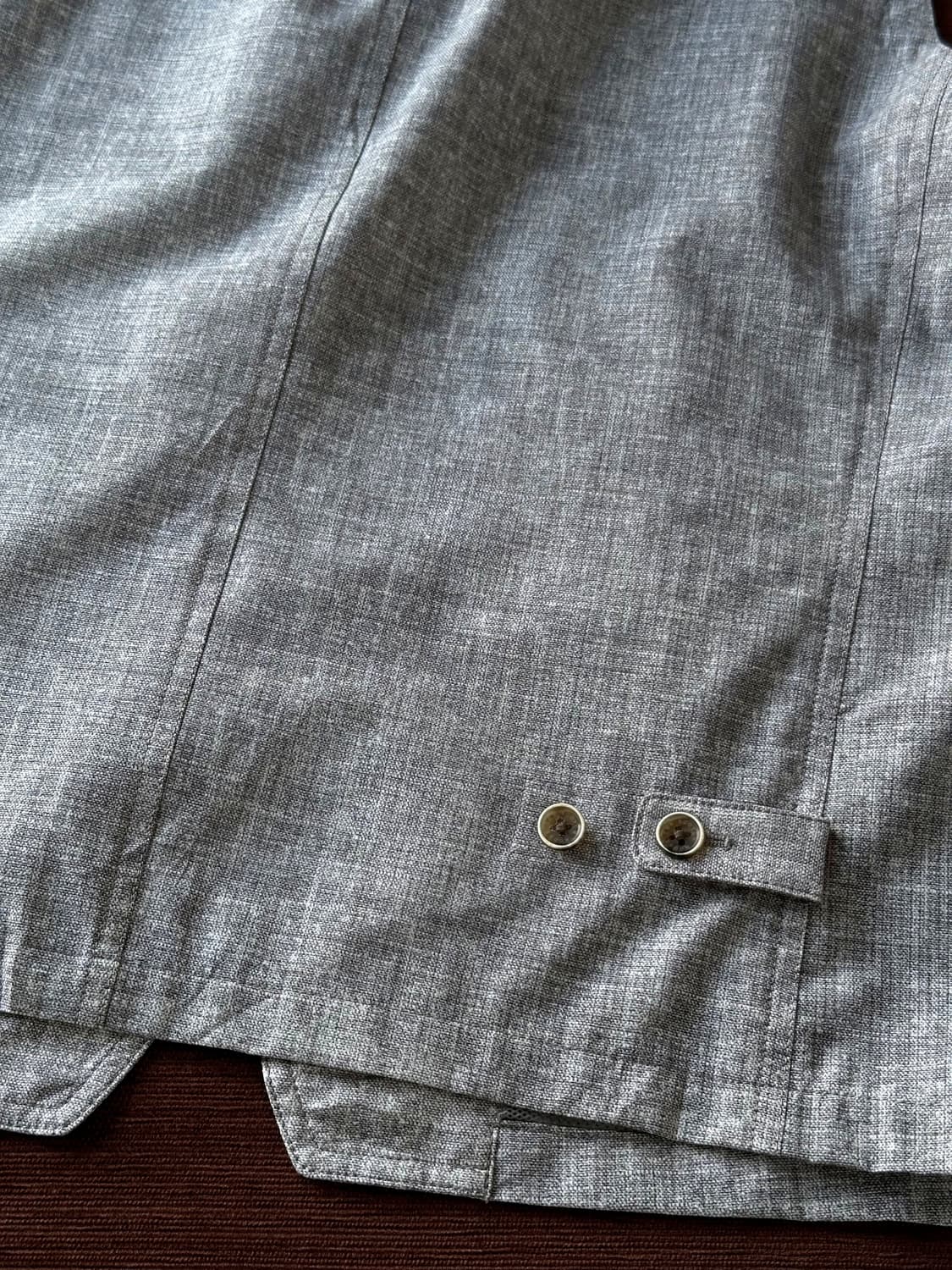 Washed fabric design work vest 상품이미지7