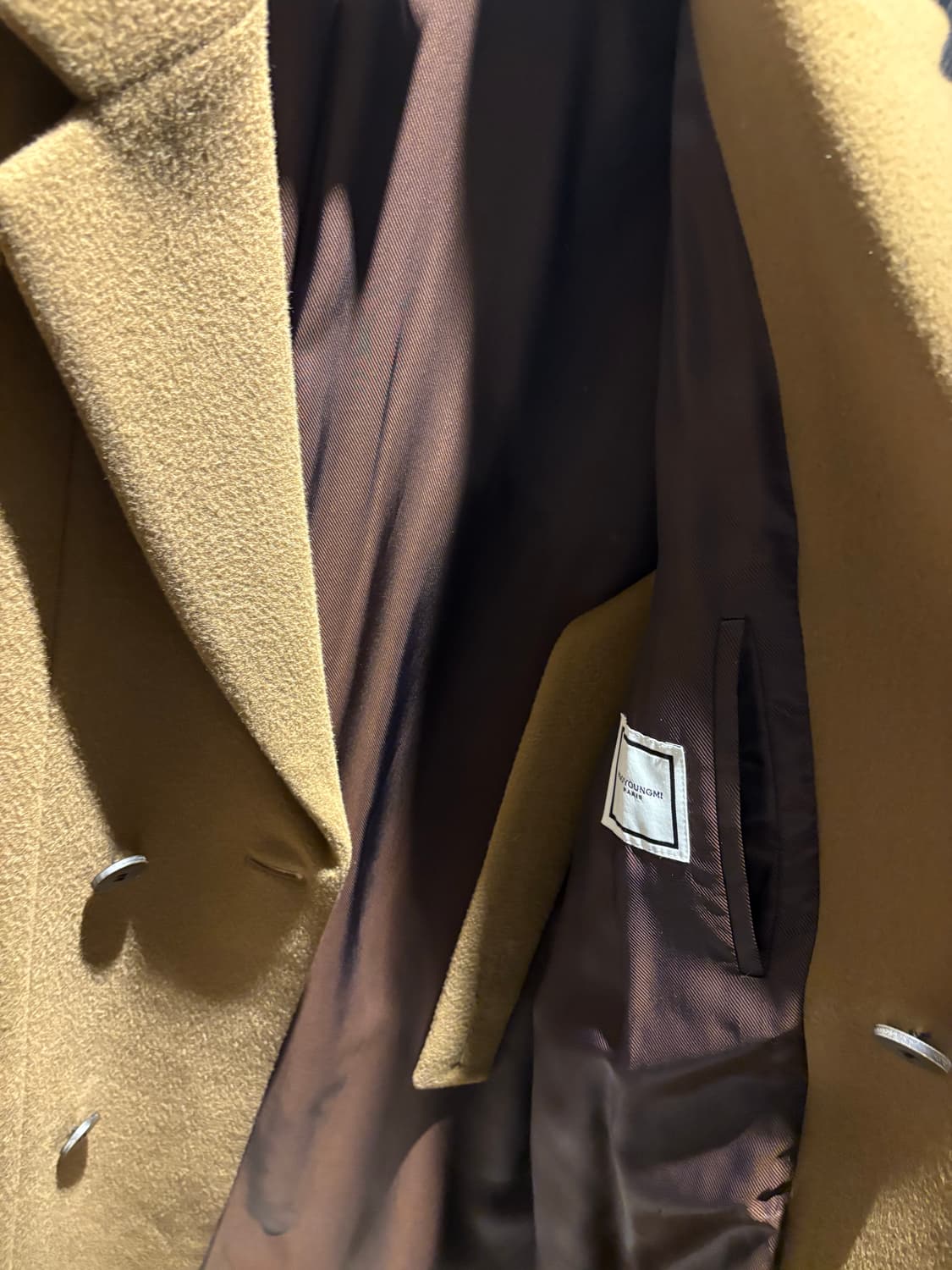 우영미 카멜 캐시미어 로브코트 50 상품이미지8