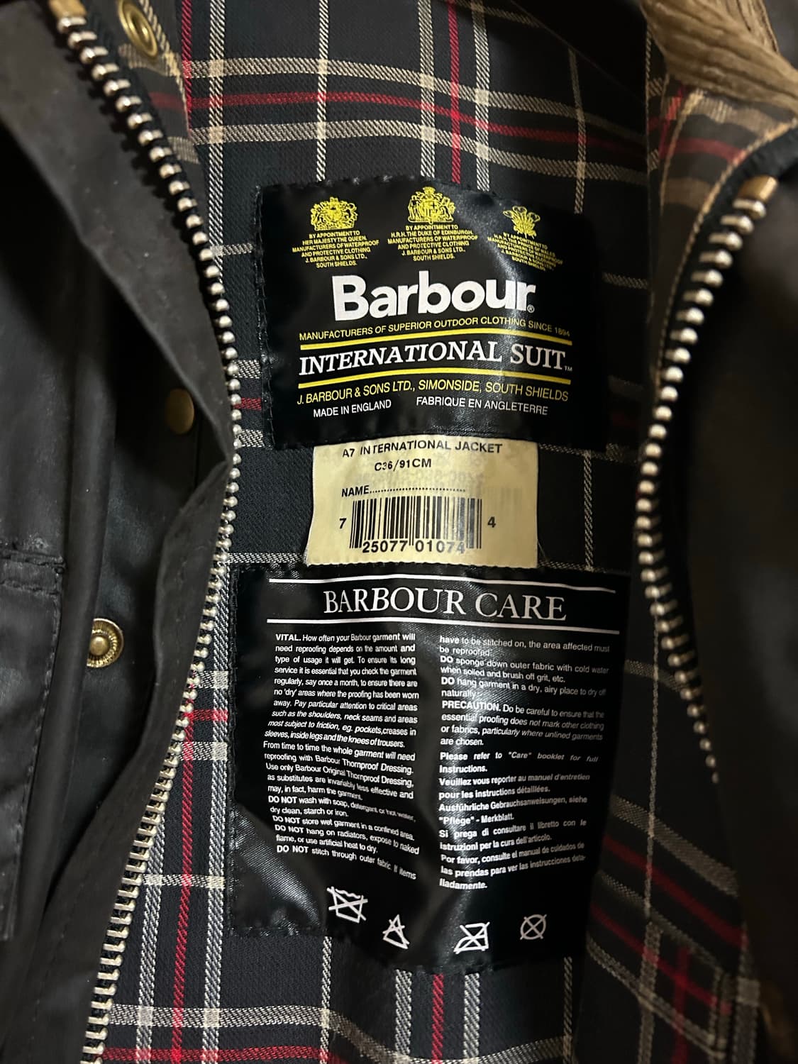 빈티지 바버 인터내셔날 A7 자켓 상품이미지2