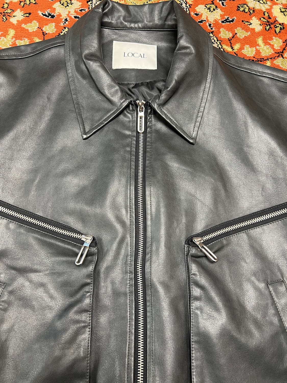 [F] Local 비건레더 싱글 라이더 자켓 상품이미지3