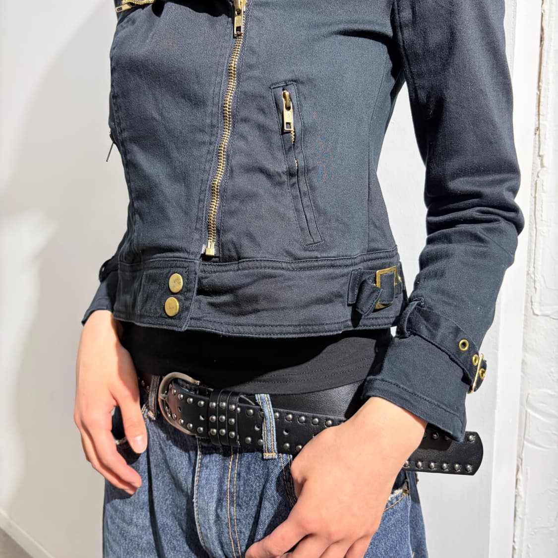 Dress up 코튼 라이더 자켓 상품이미지3