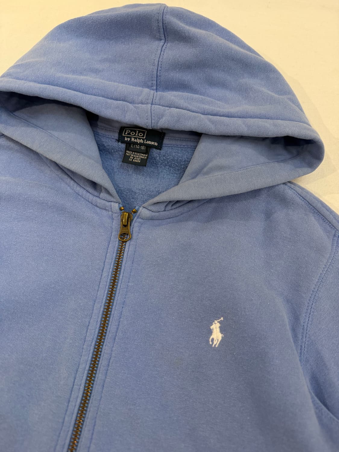 폴로 랄프로렌 시나모롤깔 후드집업 스카이블루 상품이미지2