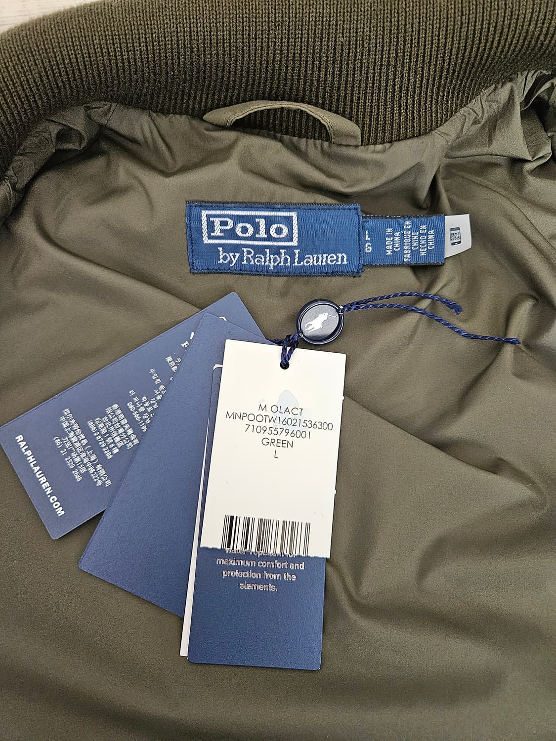 (L)폴로 랄프로렌 25fw 인슐레이트 보머자켓 올리브 상품이미지9