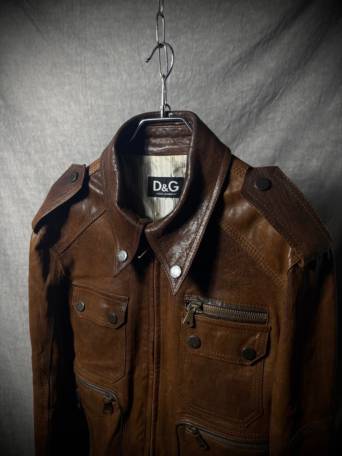 DOLCE & GABBANA Cow Leather Field Jacket 상품이미지3