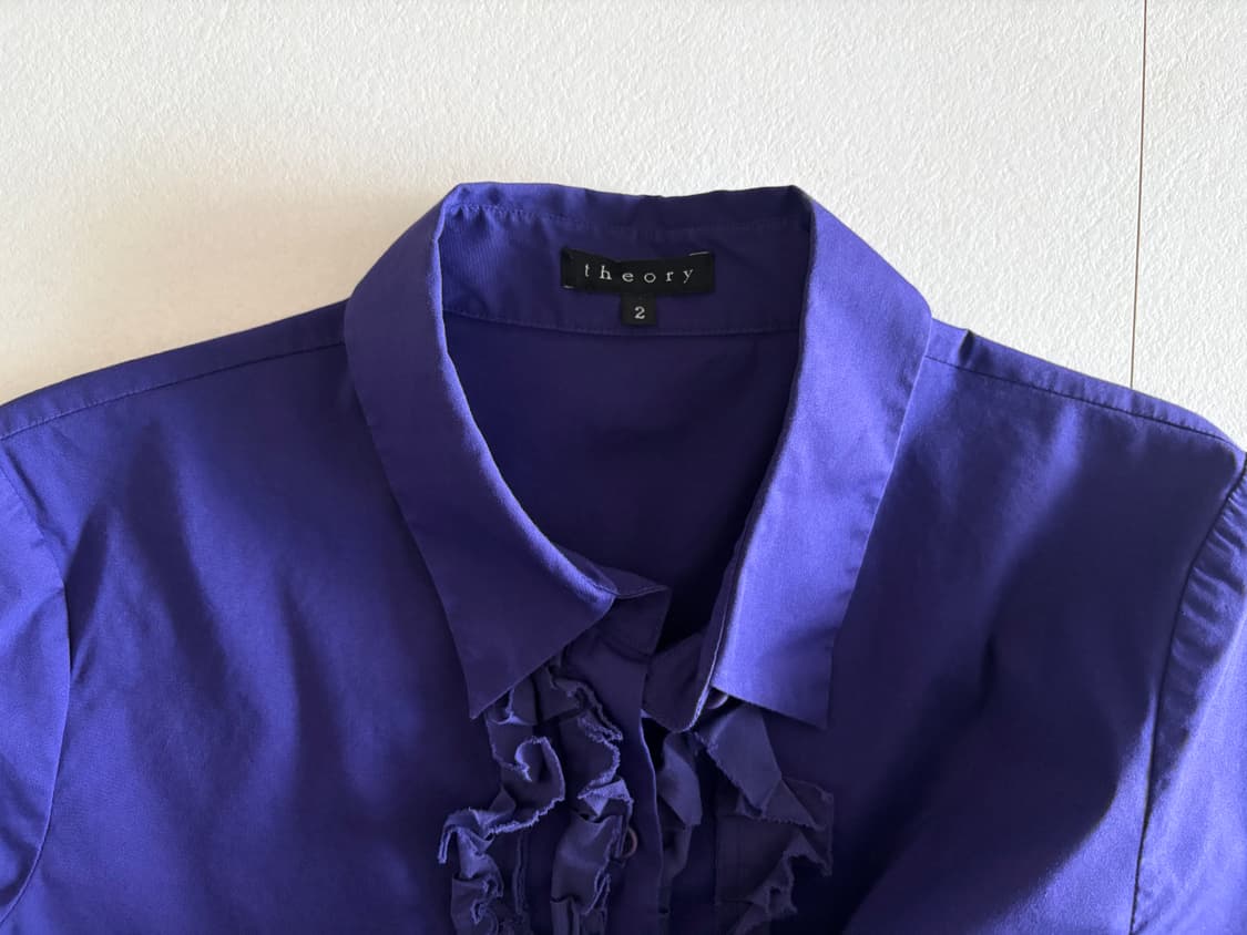 theory) ruffle front blouse 상품이미지5