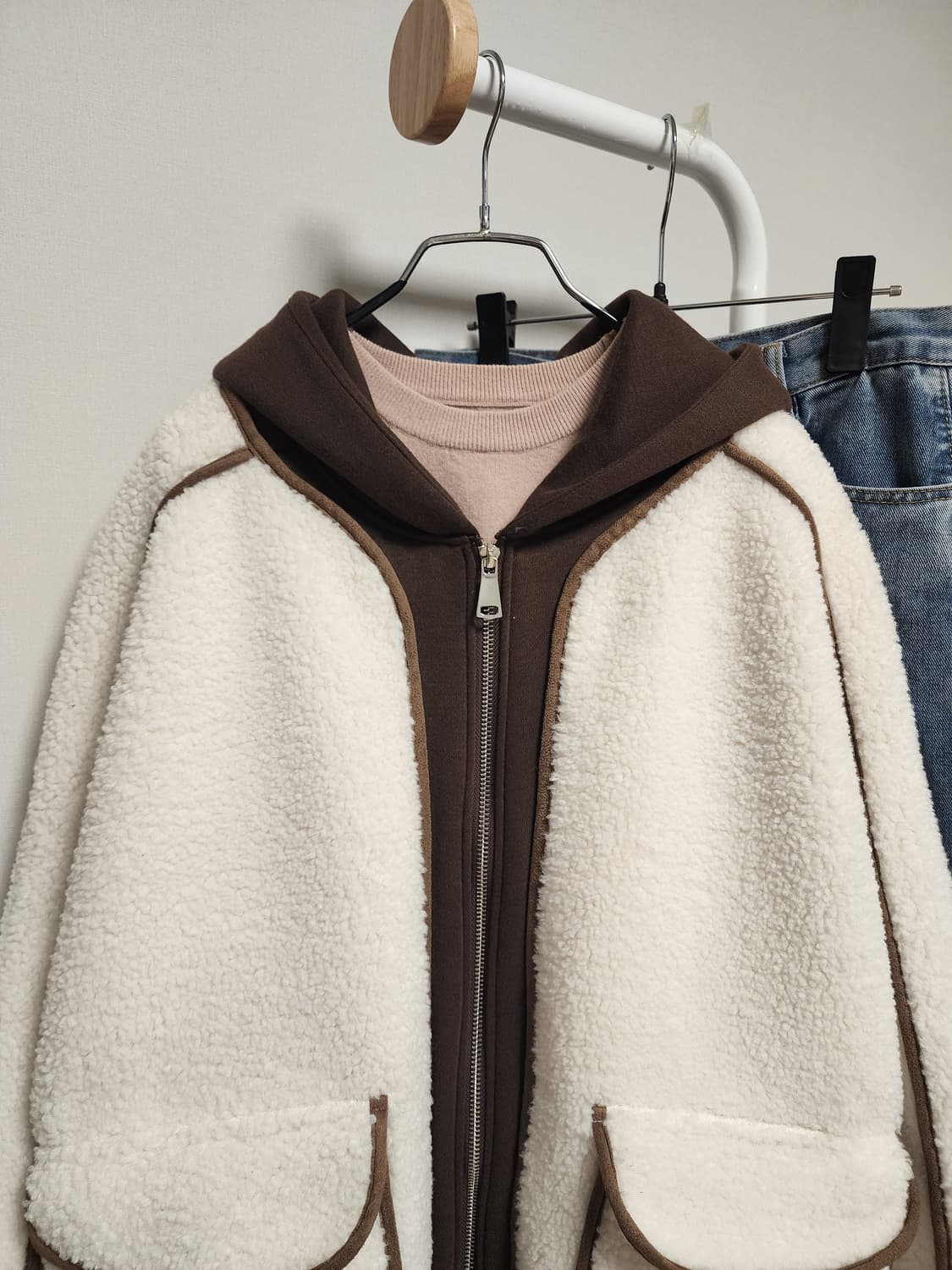 뽀글이 후드 짚업 점퍼  상품이미지3