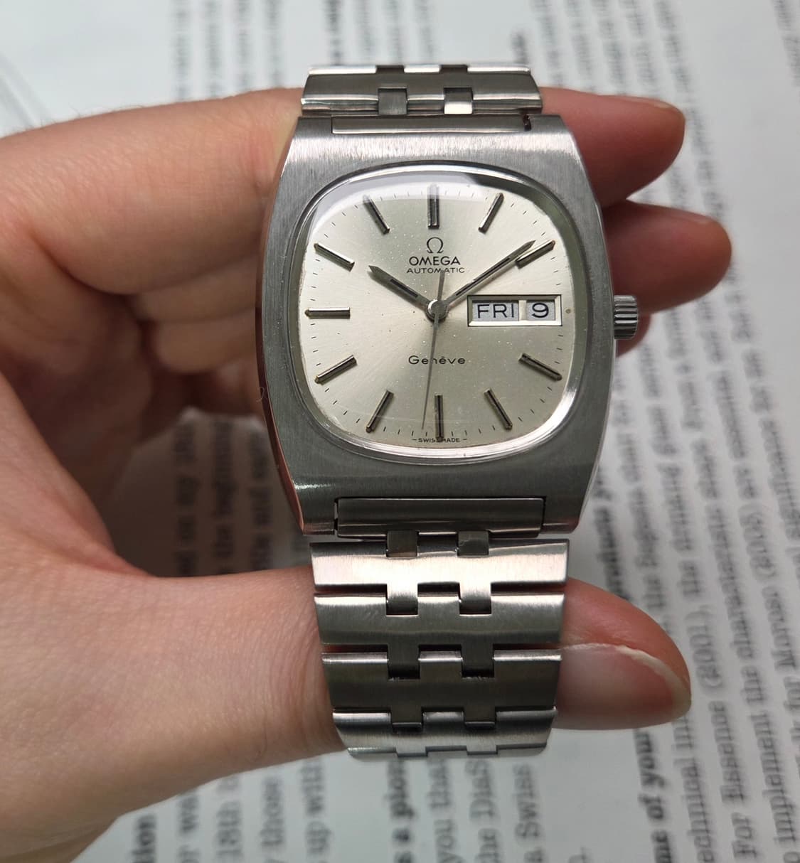 레어] 빈티지 오메가 제네브 테레비 점보 순정 실버판 브레이슬릿 ver. 상품이미지1