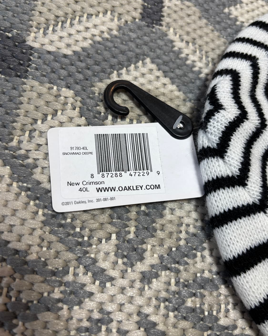 (OS) 오클리 스트라이프 비니 크림슨 상품이미지3