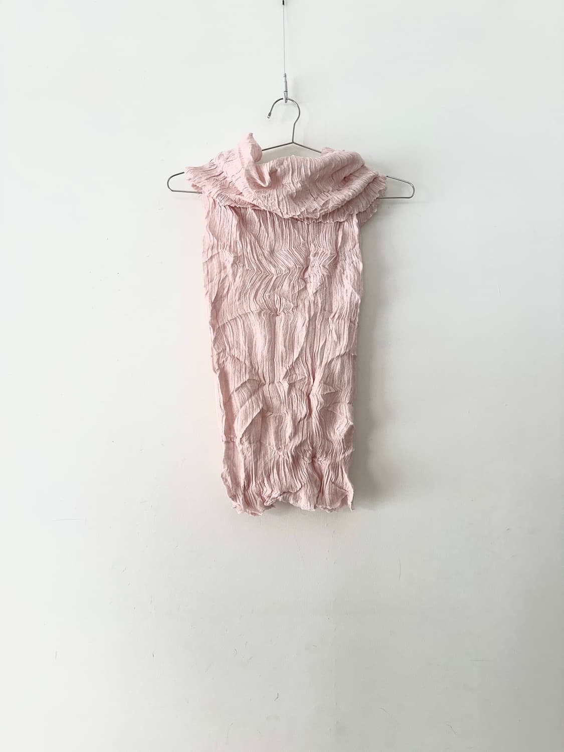 Off-shoulder pleats top / baby pink 상품이미지1