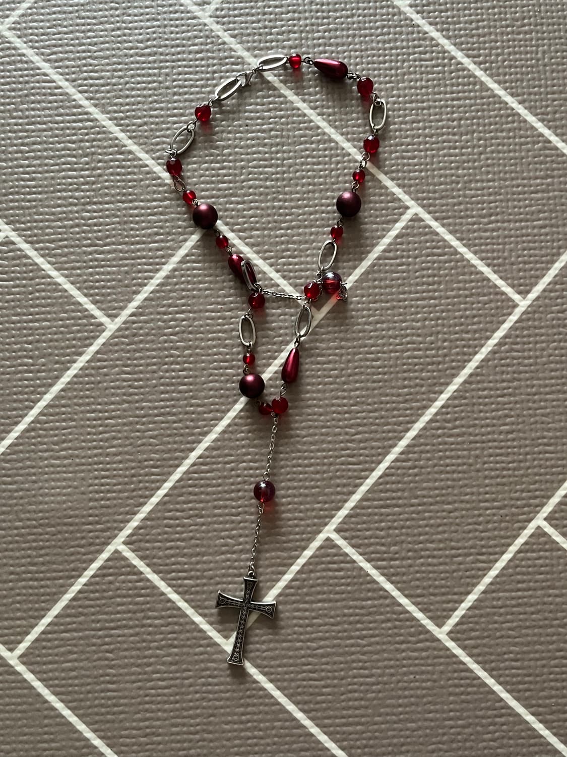 레드 오리엔탈 빈티지 레이어드 목걸이 상품이미지1