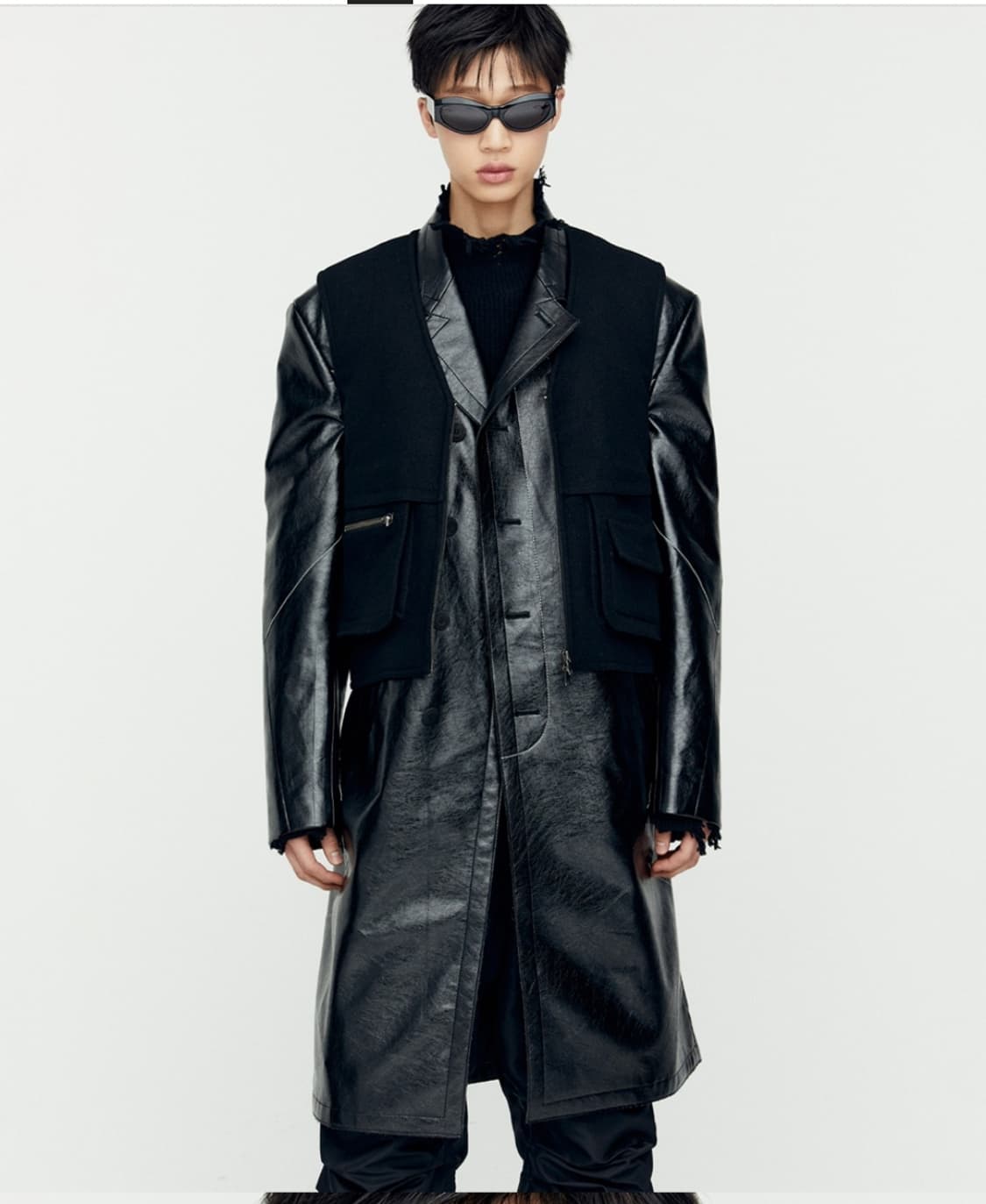 [L] 앤더슨벨 마우어 싱글 코트 블랙 상품이미지1