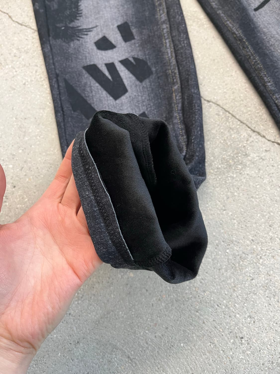 데님 프린팅 레깅스 팬츠 상품이미지3