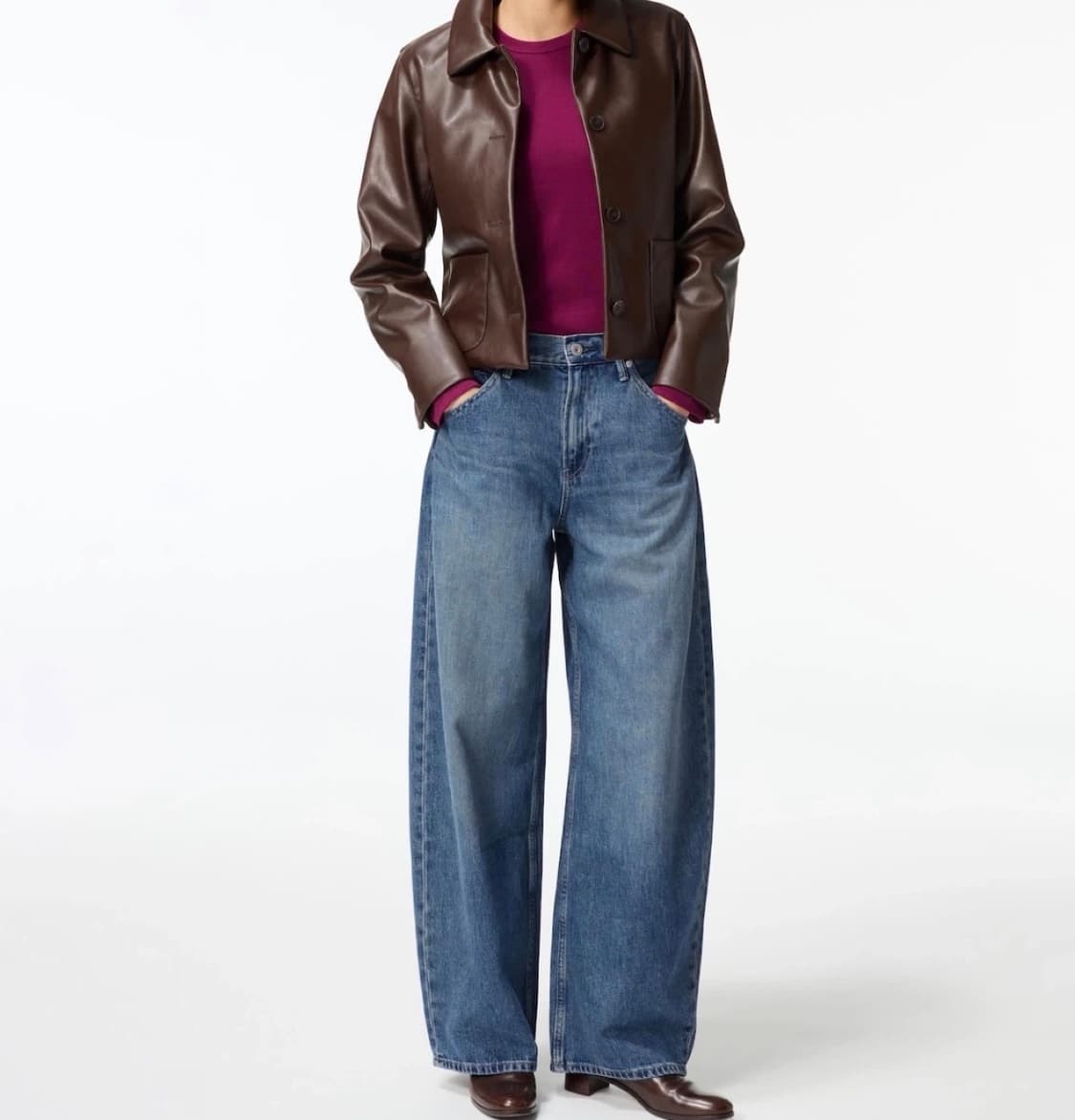 [새 상품] 유니클로 배기커브진 중청 24 상품이미지1