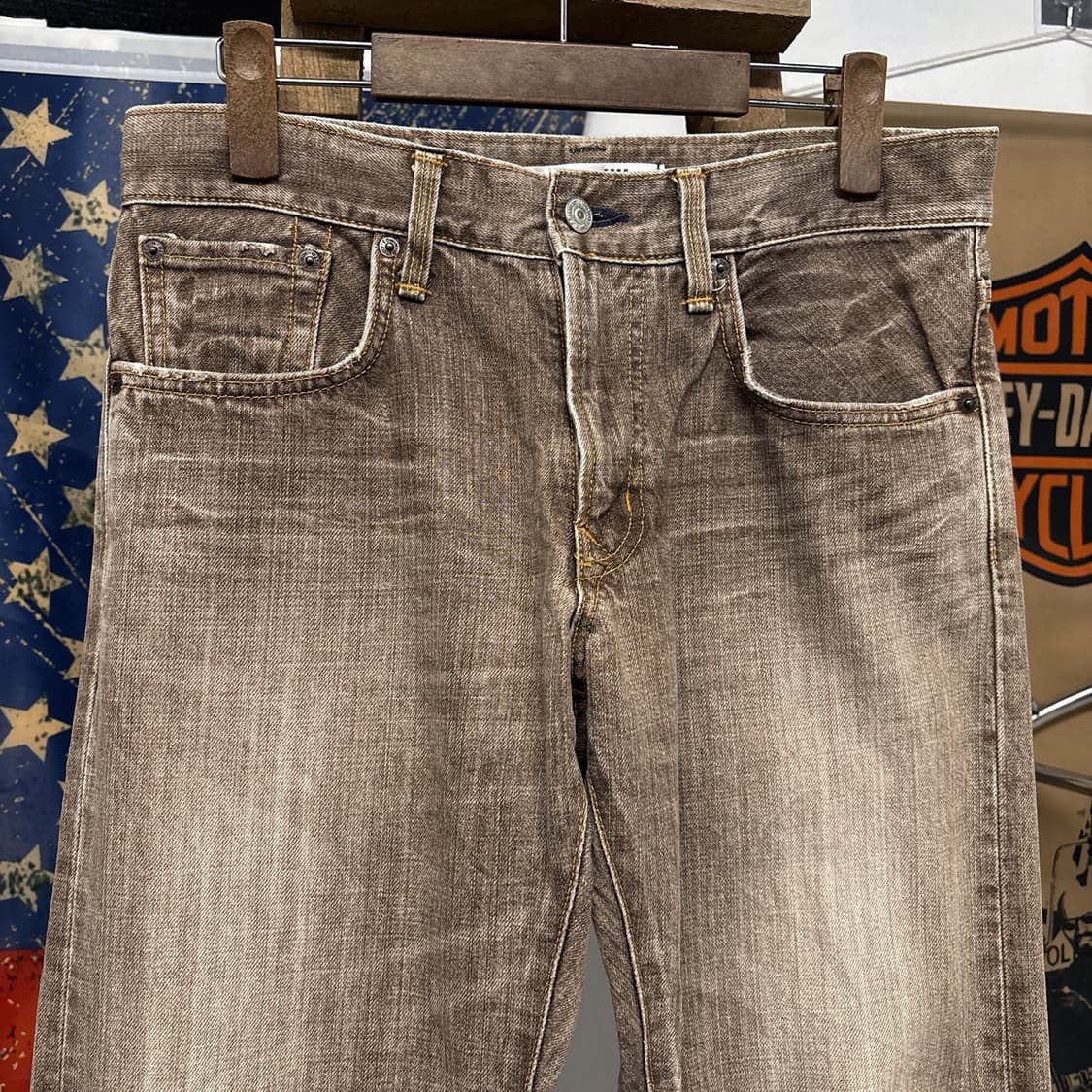 에드윈 404XV 익스클루시브 빈티지 브라운 워싱 데님팬츠 N1046   상품이미지3