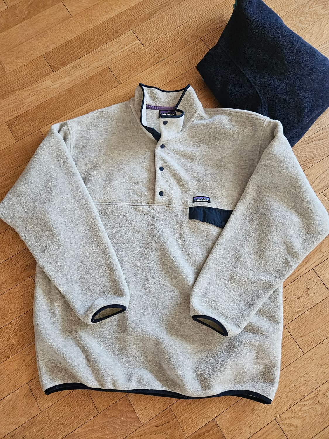 파타고니아 xl 오트밀 헤더 헤비웨이트 신칠라 아노락 플리스 후리스 상품이미지1