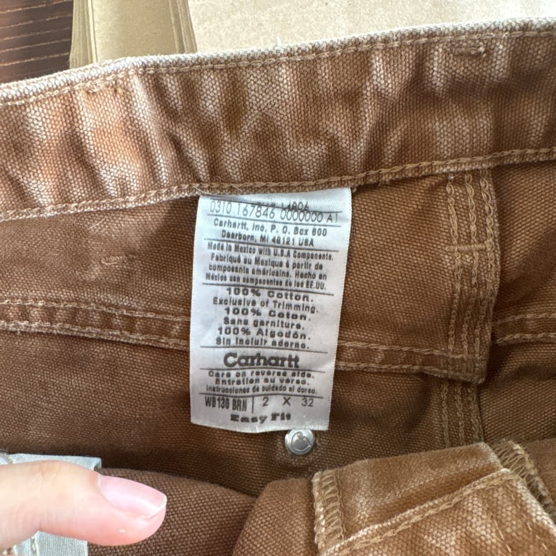 칼하트 정품 브라운 더블니 팬츠 바지 상품이미지9