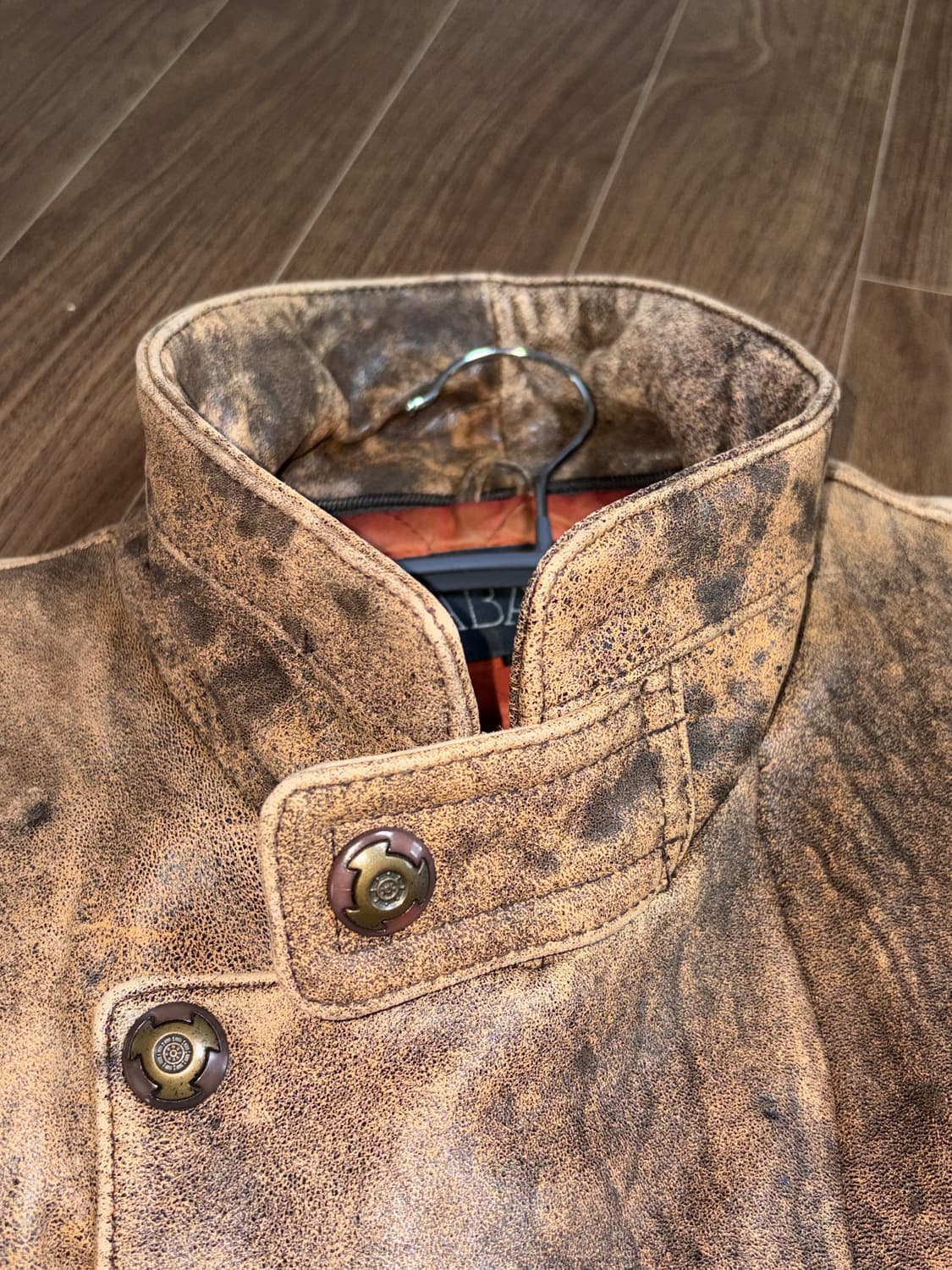 유럽 빈티지 가죽 봄버 자켓 상품이미지6