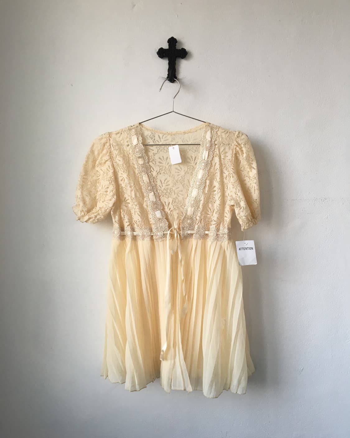 Pleats layer lace cardigan 상품이미지2