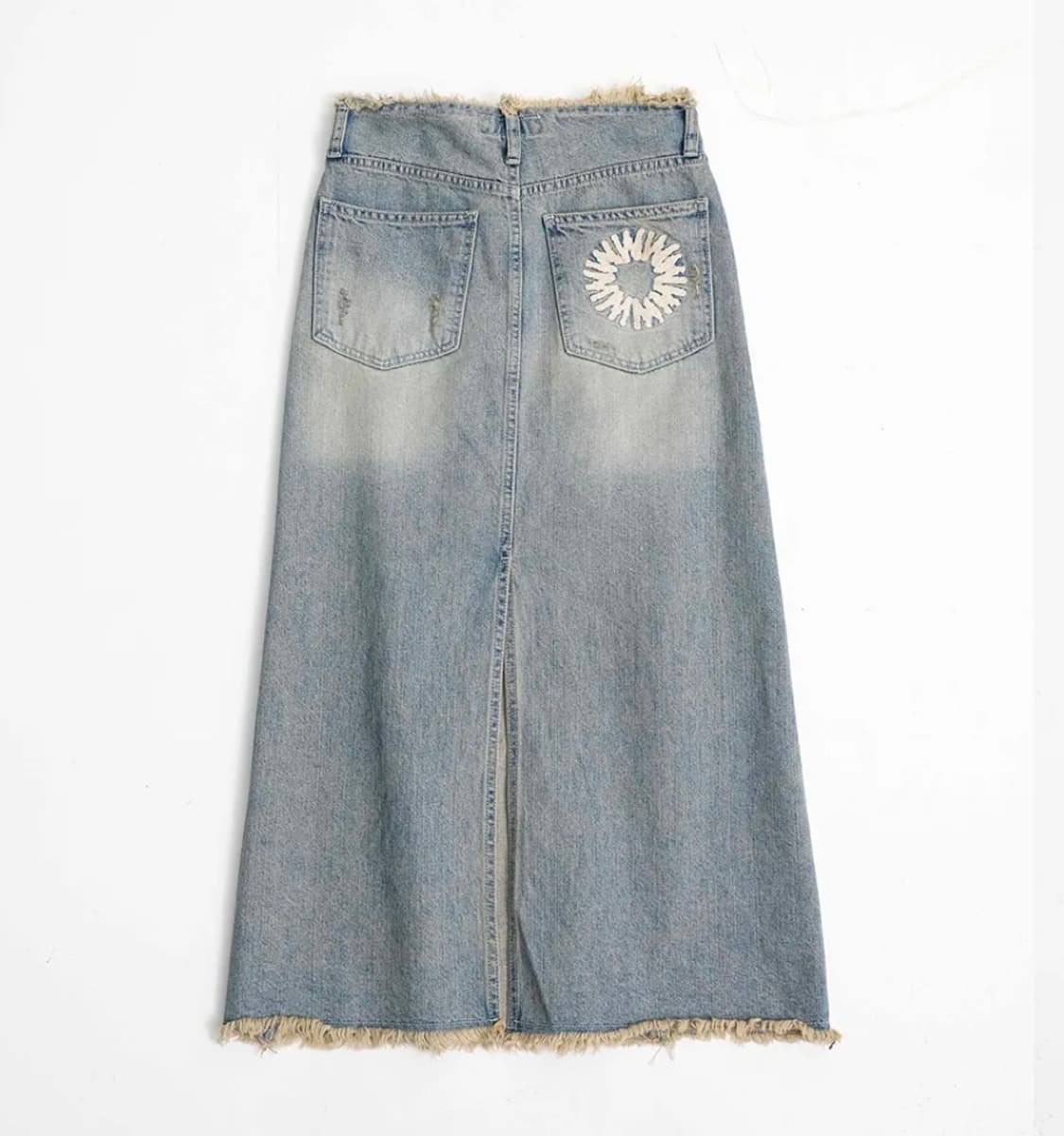 999휴머니티 컷팅 데님 스커트 상품이미지3