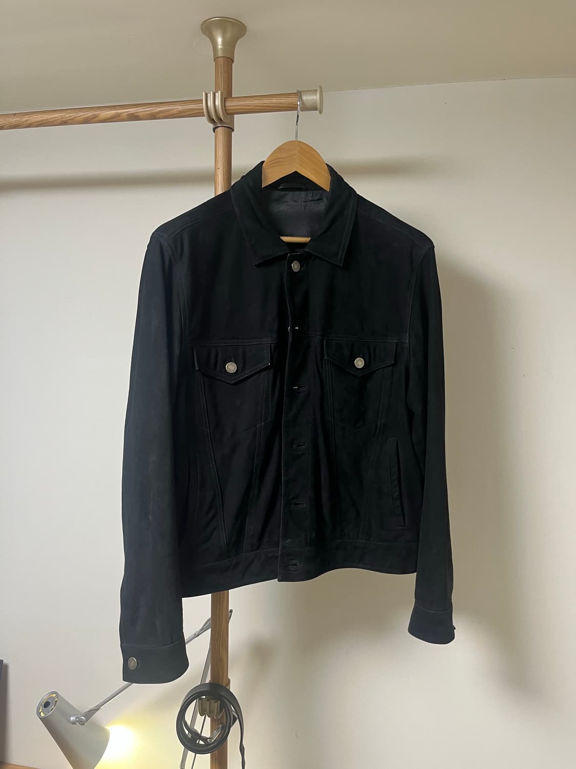 바버샵 Goodfolks 고트 스웨이드 트러커 재킷 블랙 50 상품이미지2