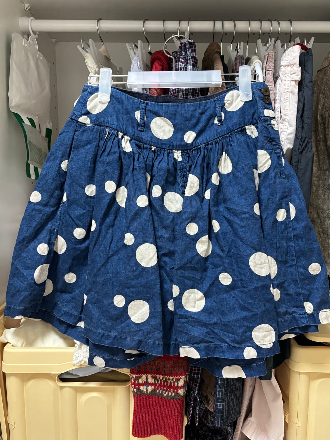 캐피탈 도트 스커트팬츠 네이비 상품이미지1