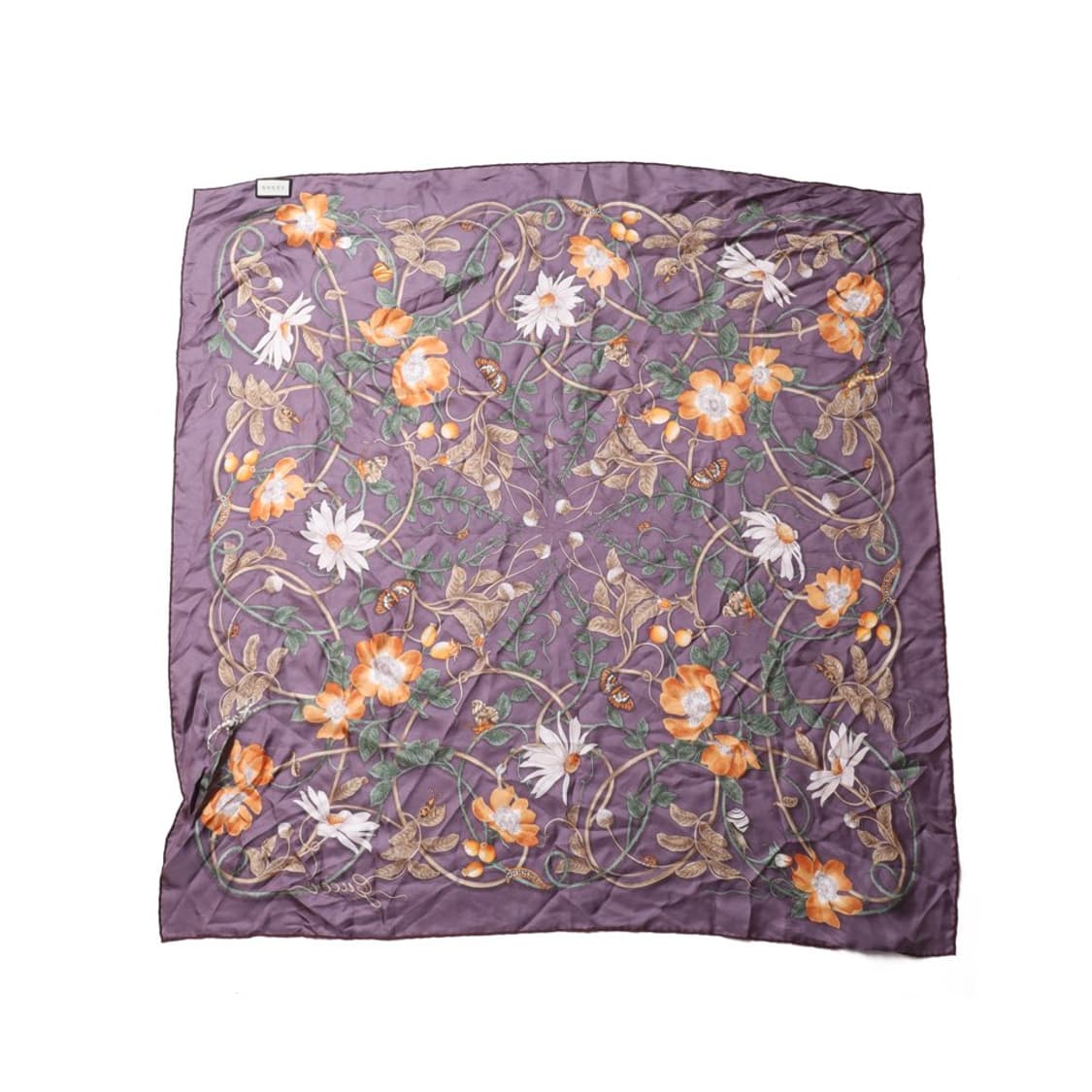 구찌 Gucci Silk Floral Scarf 
 상품이미지2