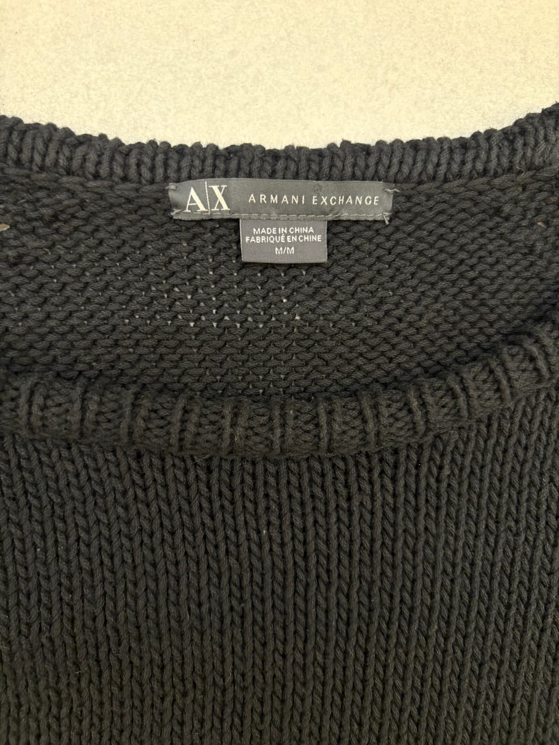 아르마니 익스체인지 레더포켓 반팔 니트 상품이미지3