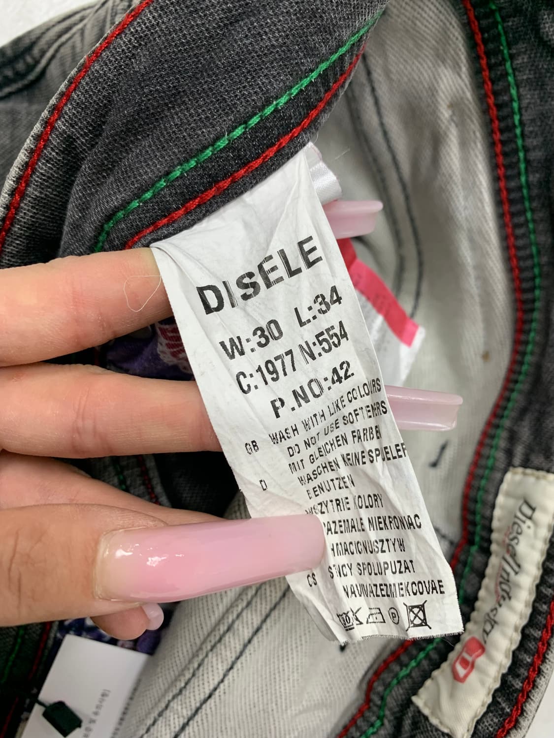 디젤 흑청 데님 팬츠 #526 상품이미지5