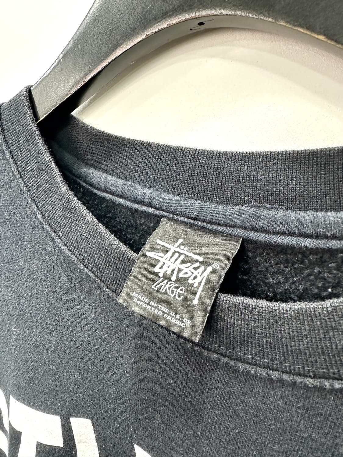 스투시 맨투맨 블랙 L 상품이미지4