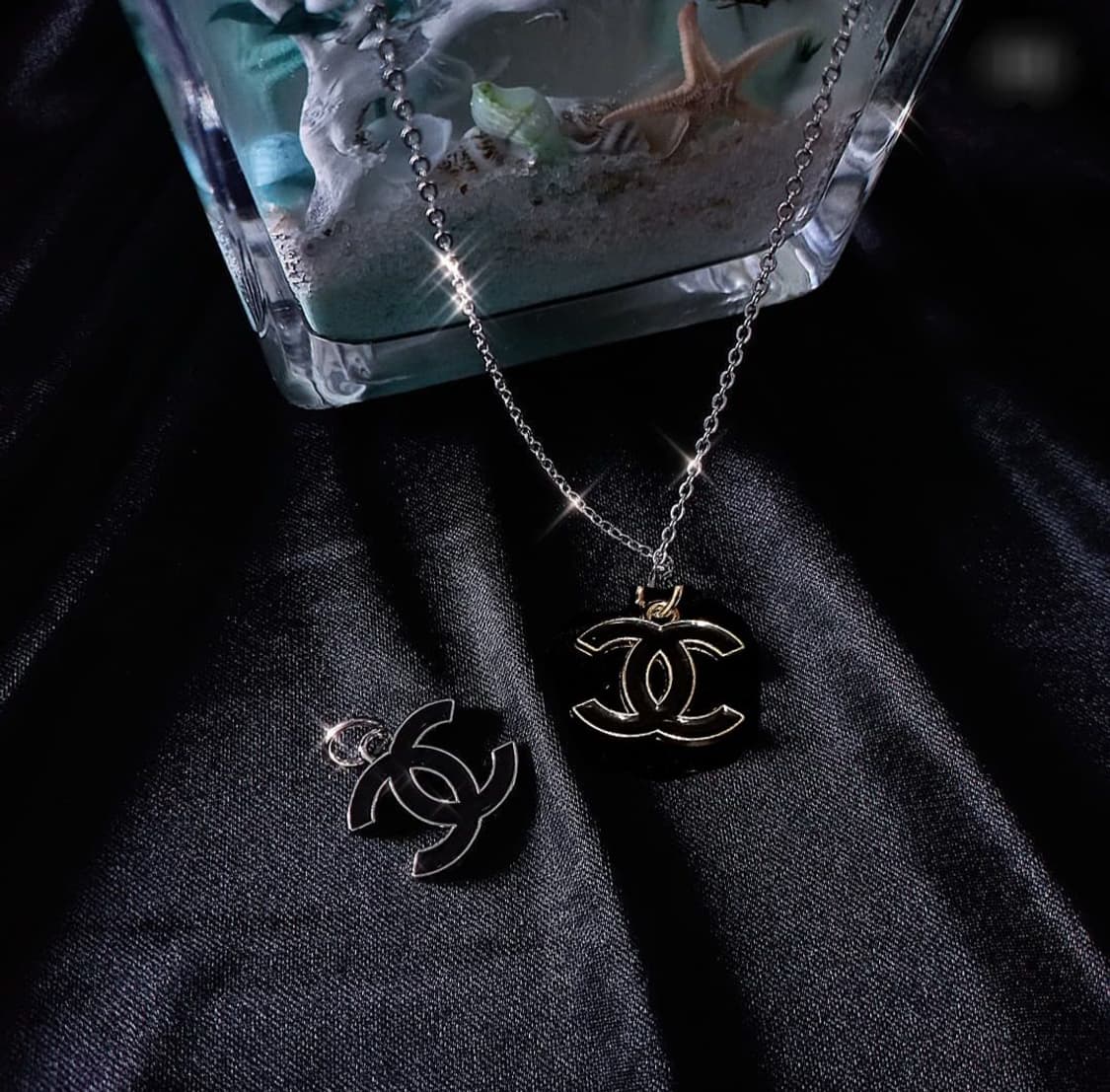 [chanel] 샤넬 빈티지 정품 참단추 업사이클링 목걸이 상품이미지1