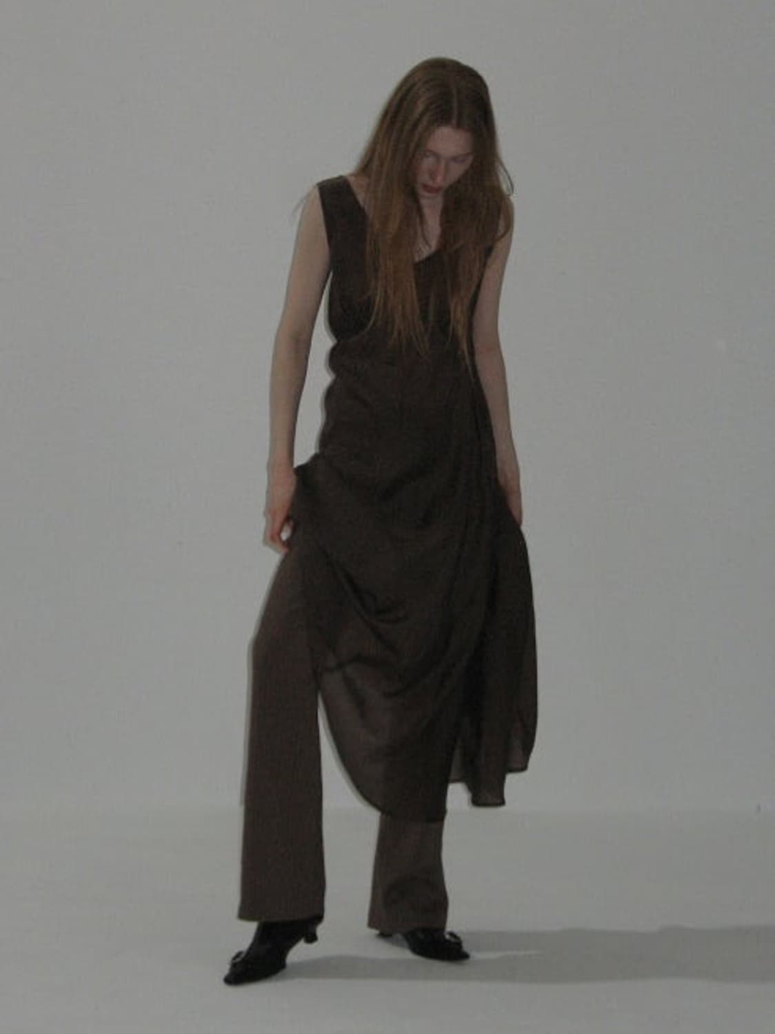 파르티멘토우먼 DARK SHEER LAYERED DRESS Msize 상품이미지2