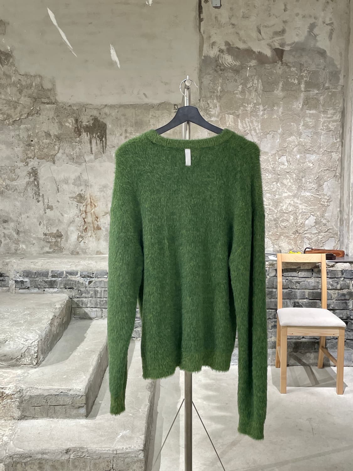 노매뉴얼 그레스 그린 헤어리 크루넥 니트 상품이미지6
