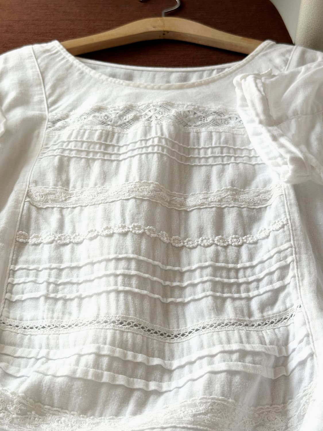 Natural cotton vintage pattern P/O shirt 상품이미지4