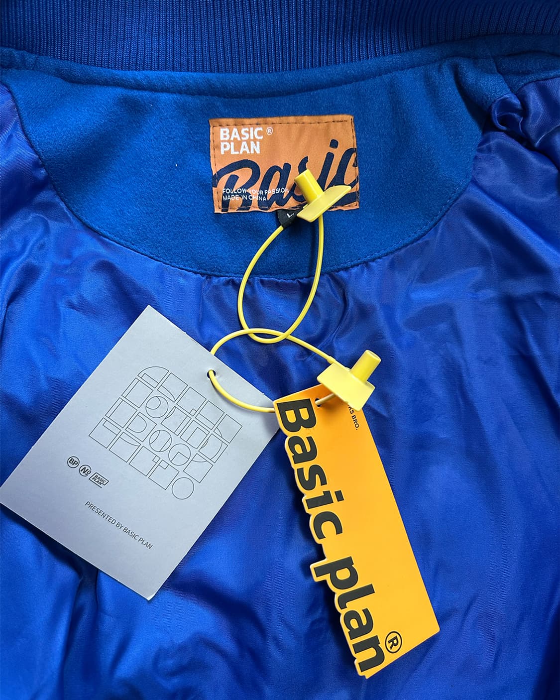 베이직플랜 바시티 자켓 블루 상품이미지3