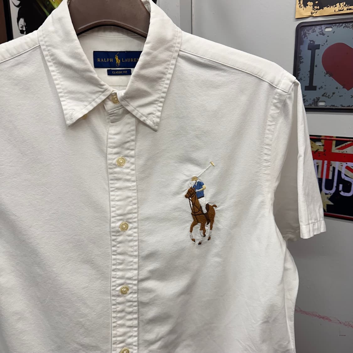 Polo Big Pony White Solid Shirt 상품이미지3
