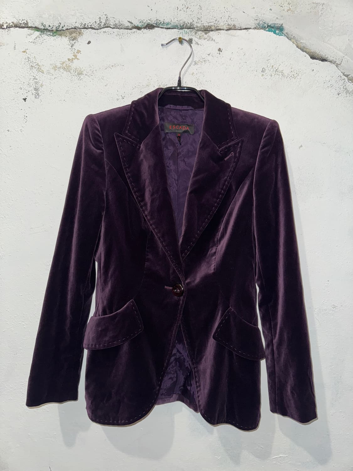 ESCADA 퍼플 벨벳 자켓(34) 상품이미지1
