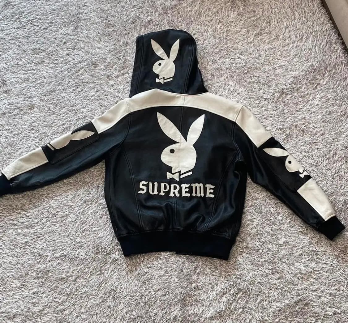 슈프림 플레이보이 레더자켓 S 상품이미지1