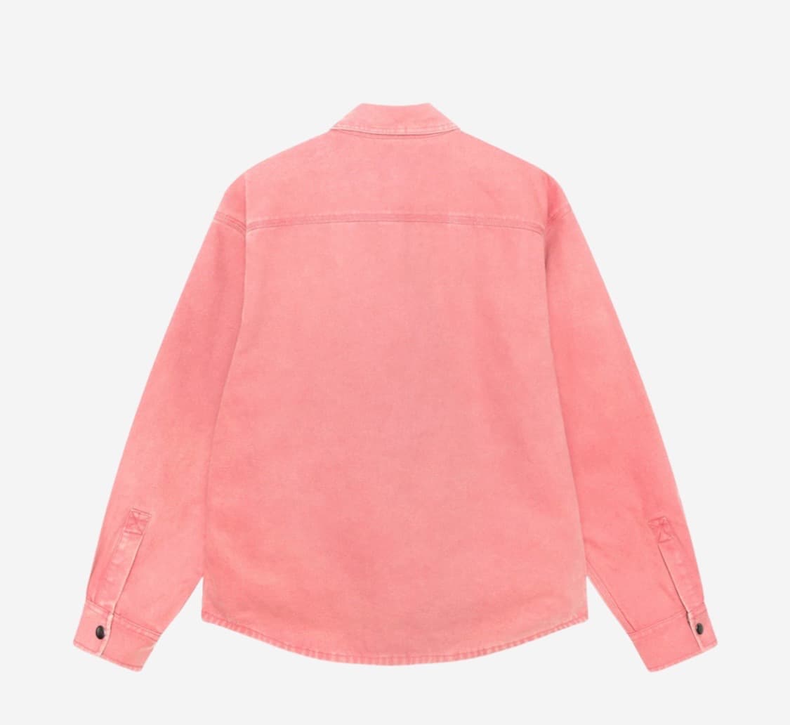 스투시 헤비 워시드 캔버스 셔츠 베리 상품이미지4