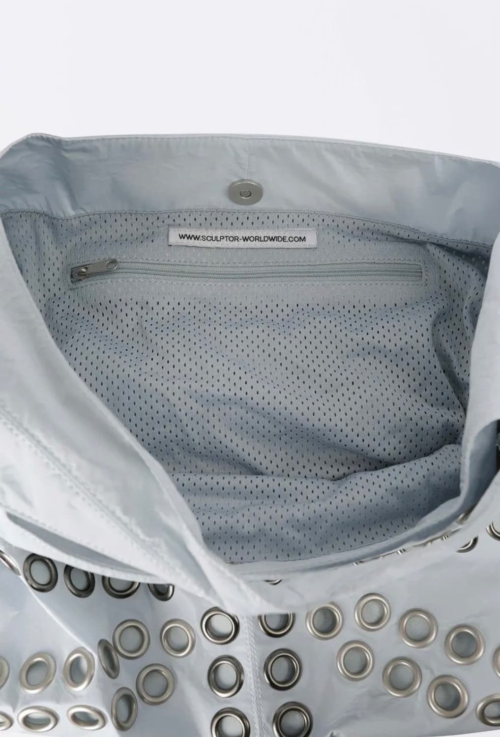 Stud Metalic Hobo Bag Baby Blue 상품이미지4