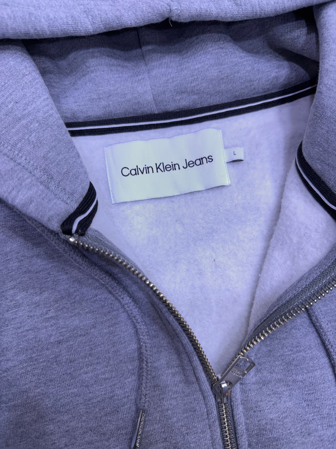 캘빈클라인 CK 아카이브 자수 약기모 후드집업 자켓 L 상품이미지10