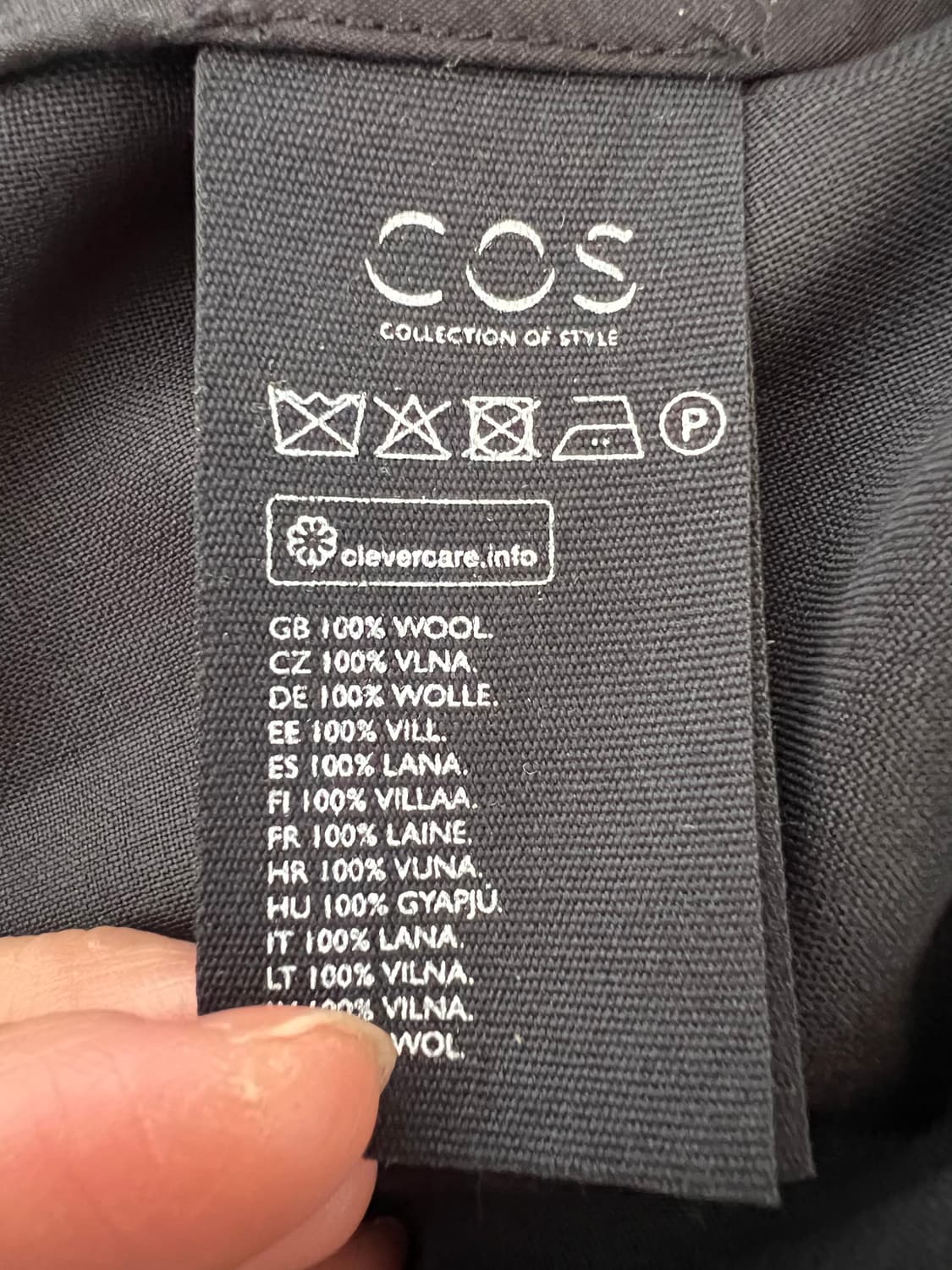 코스 COS 남성 블랙 블루종자켓 울집업점퍼 상품이미지8