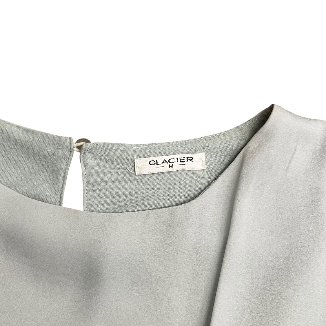 Wrap Detail Mint Loose Blouse Top 상품이미지8