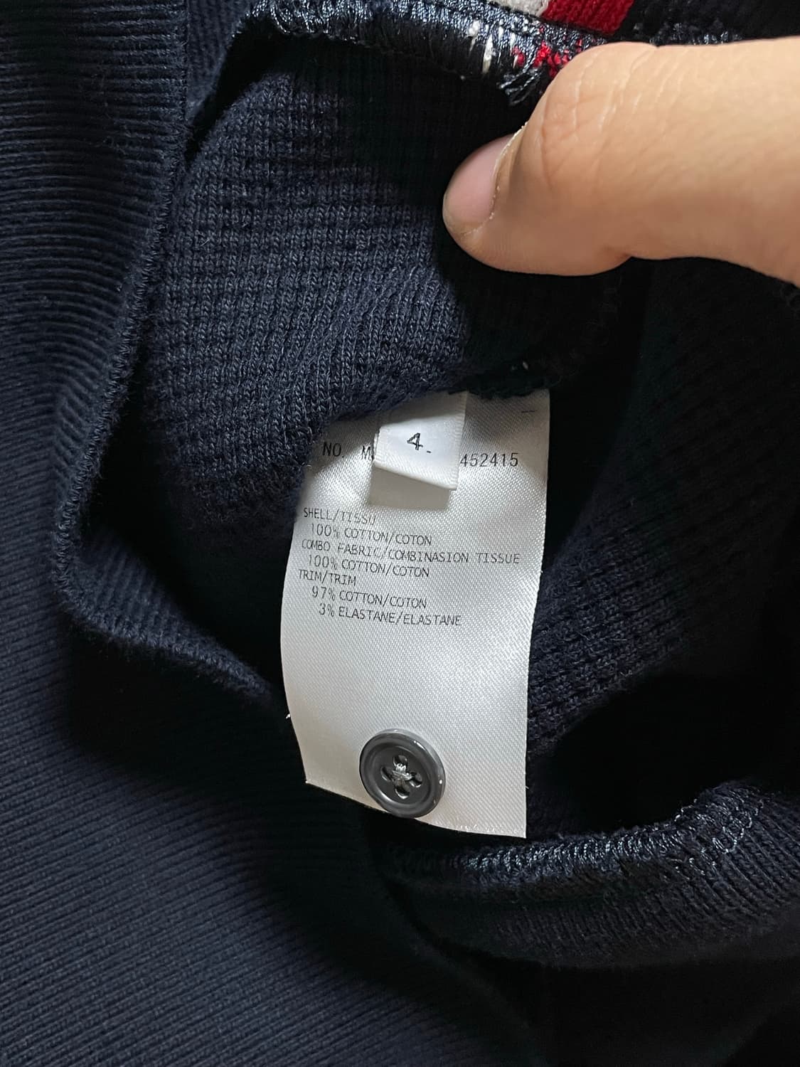 새상품급) 톰브라운 사선완장 래글런 와플 니트 맨투맨 [4] 상품이미지7