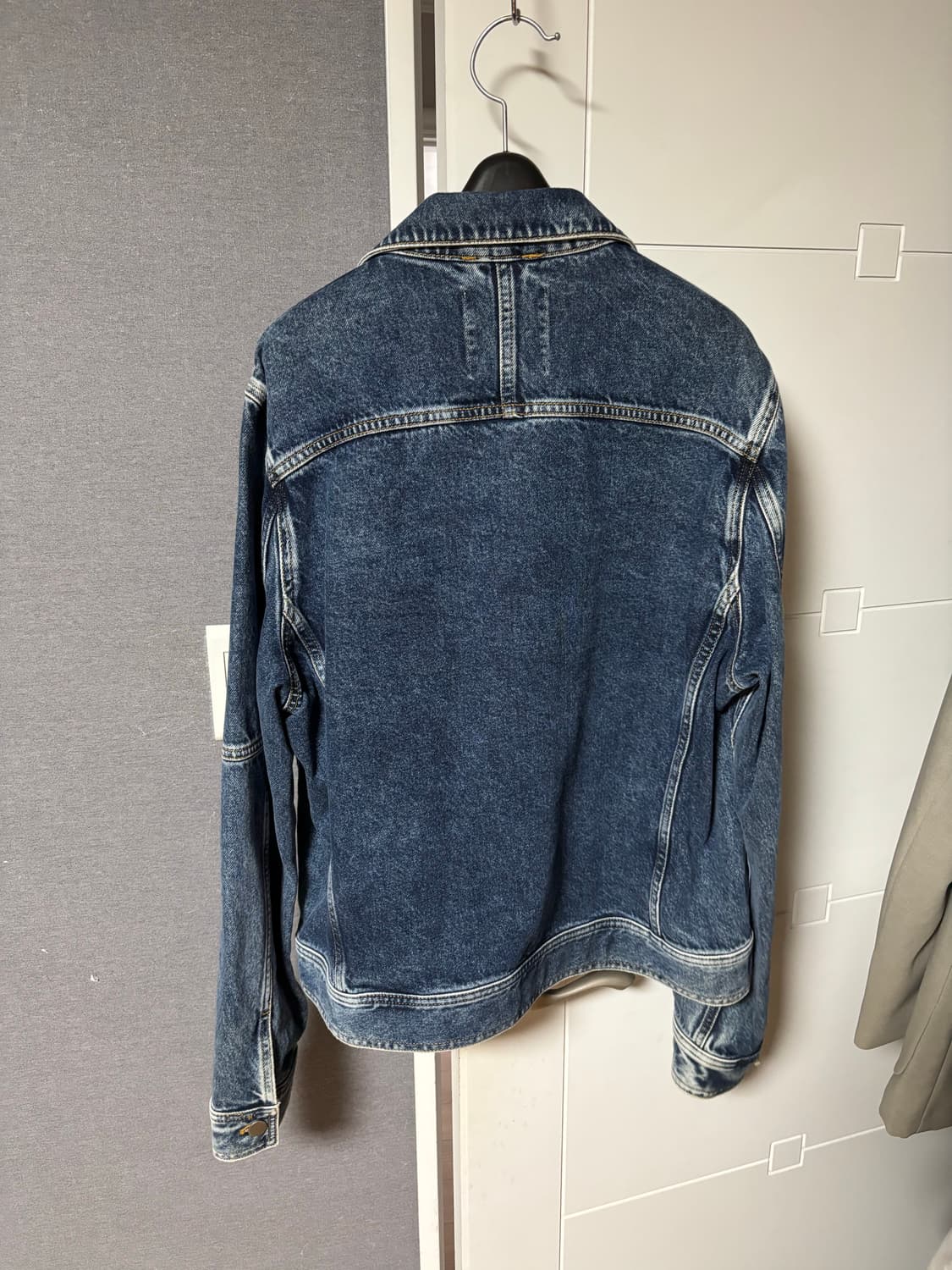 (L/32) 코스 플레어 부츠컷 / 트러커 데님 셋업 블랙 상품이미지2