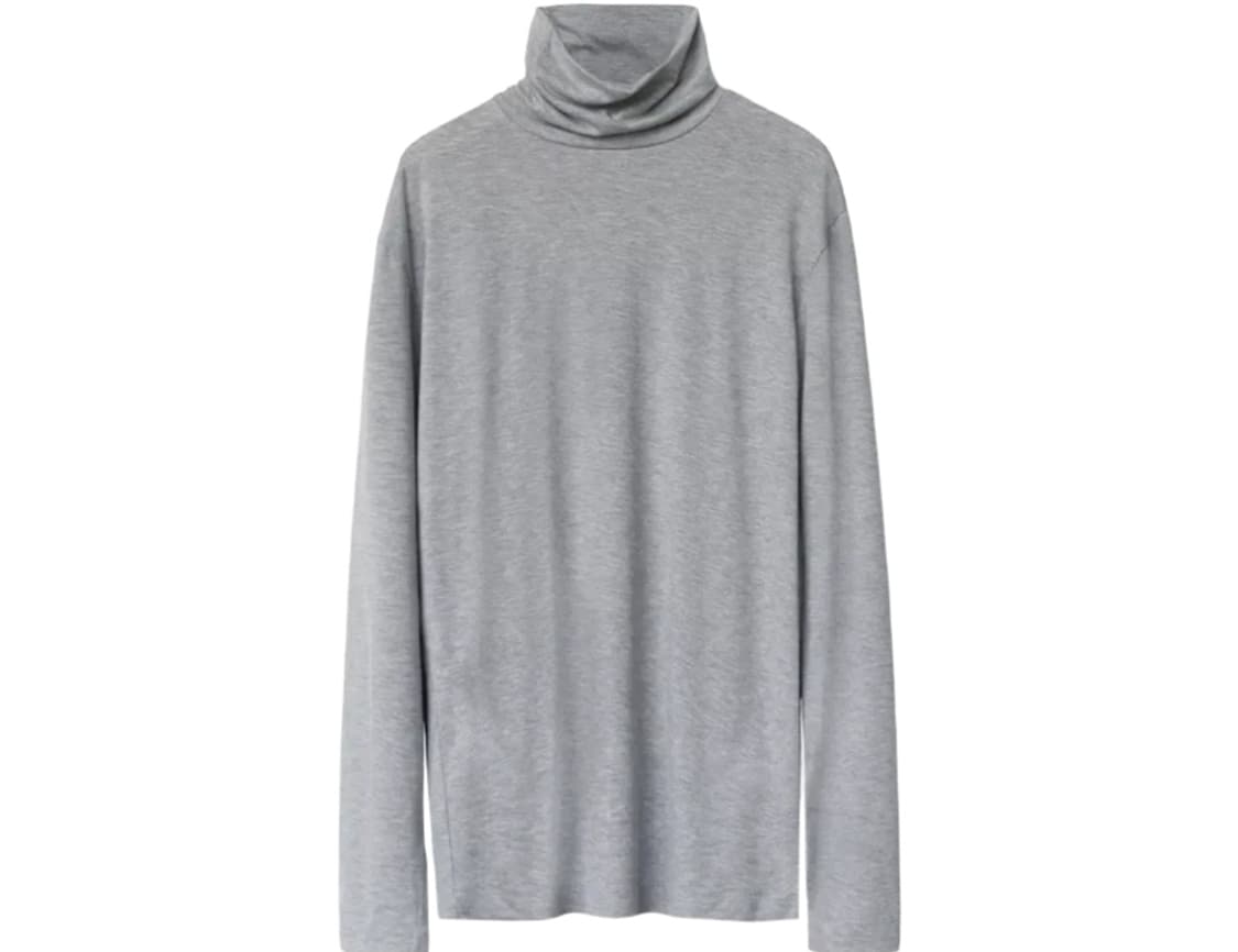 [2] 폴리테루 터틀넥 슬리브 멜란지 그레이 상품이미지1
