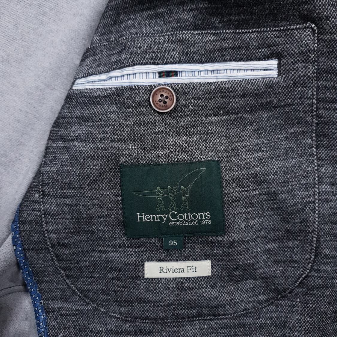 95)헨리코튼 클래식 테이스트 싱글 버튼 저지 블레이저 자켓 그레이 상품이미지8