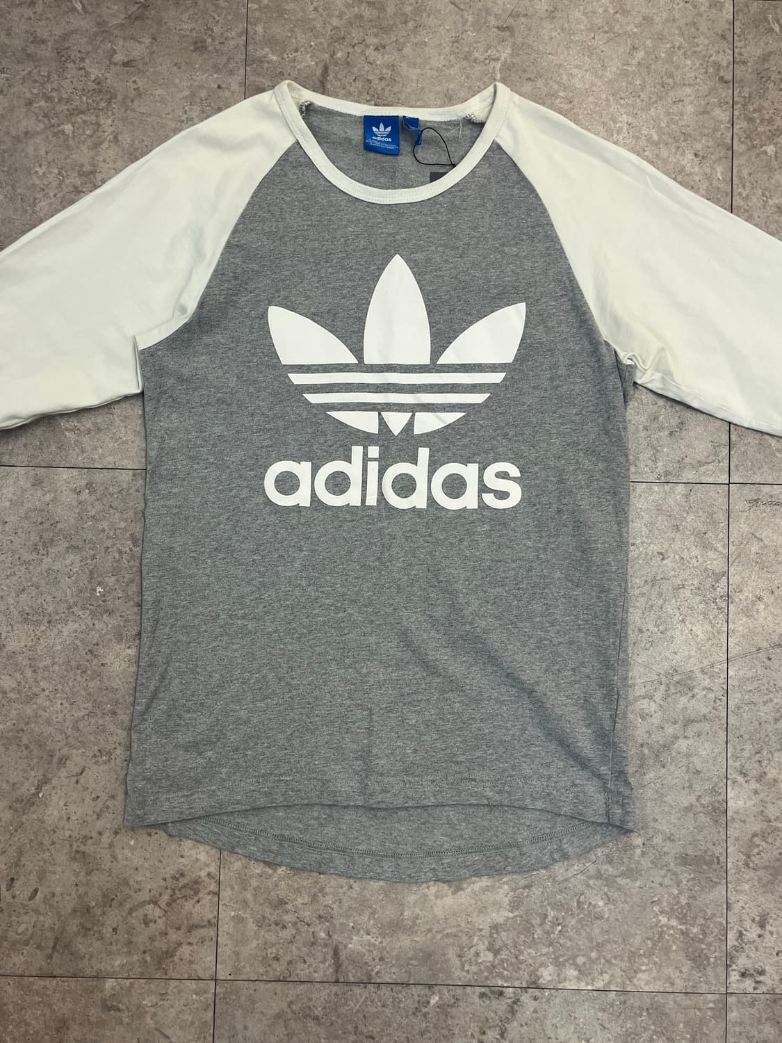 아디다스 배색 긴팔티 그레이 95 #csz3695 상품이미지5
