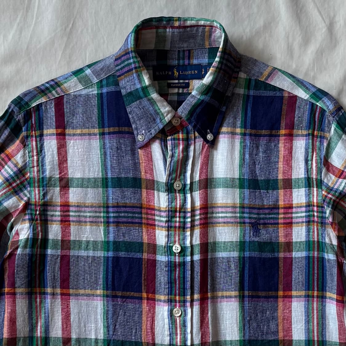 [S/95-97] 폴로 랄프로렌 Linen 체크 클래식 핏 셔츠 상품이미지2