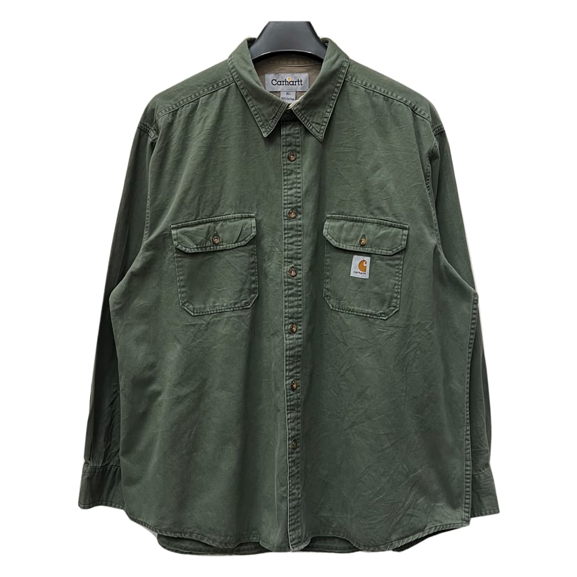 칼하트 리메이크 투포켓 카키 긴팔 셔츠 남방 XL 상품이미지1