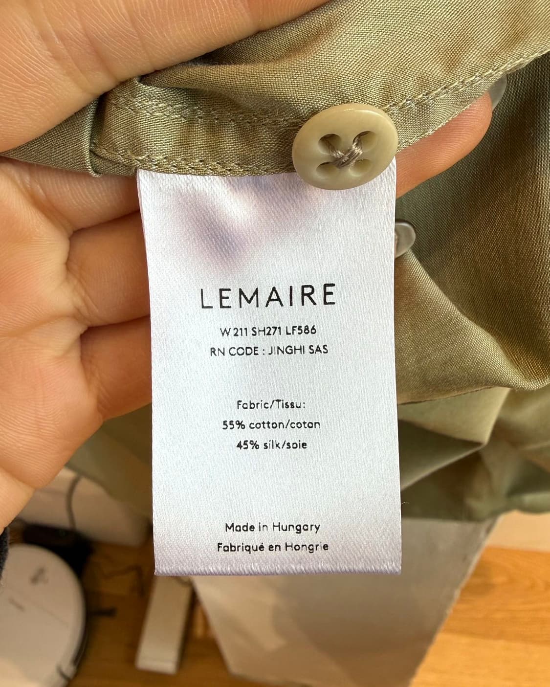 르메르 그린 컨버터블 포플린 하프 셔츠  상품이미지10